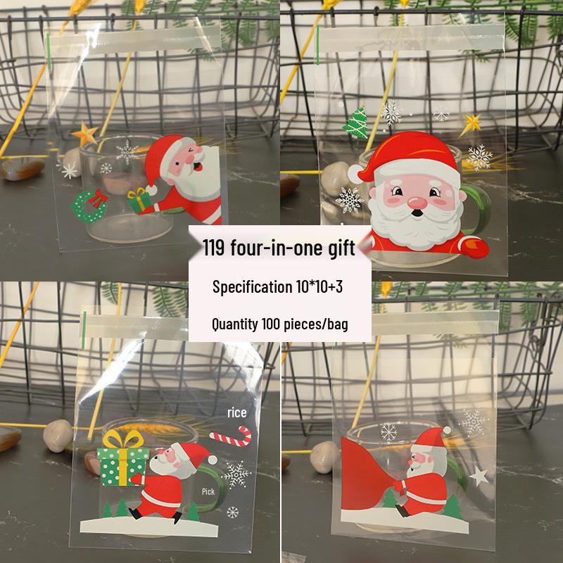 Weihnachtskeks Selbstklebende OPP-Beutel – Schneeflocken Knusprige Kunststoffverpackung