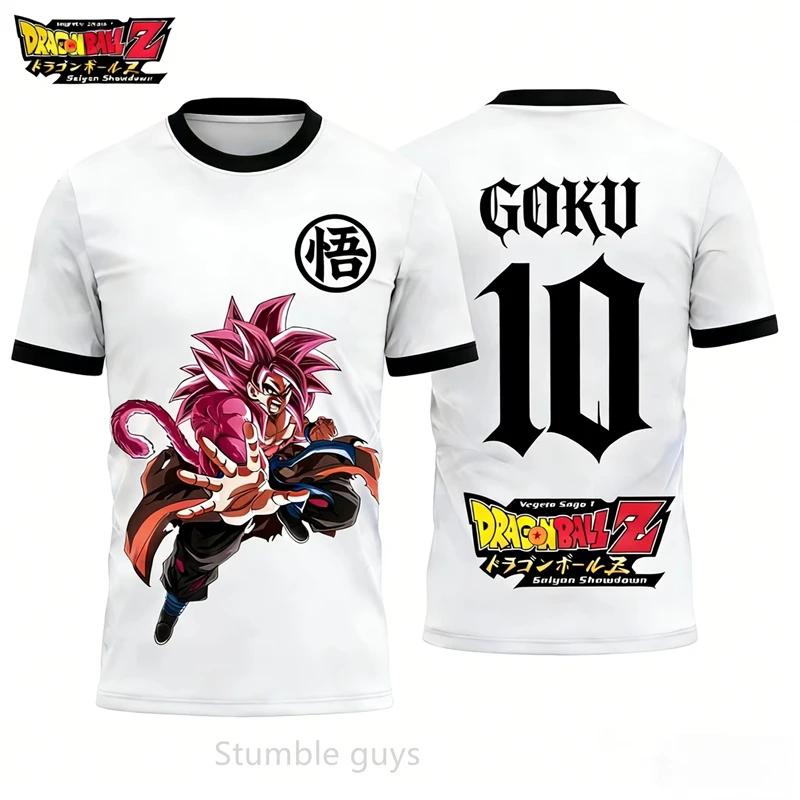 Men Dragon Ball T-Shirt Frieza Buu Graphic Print Summer Short Sleeve