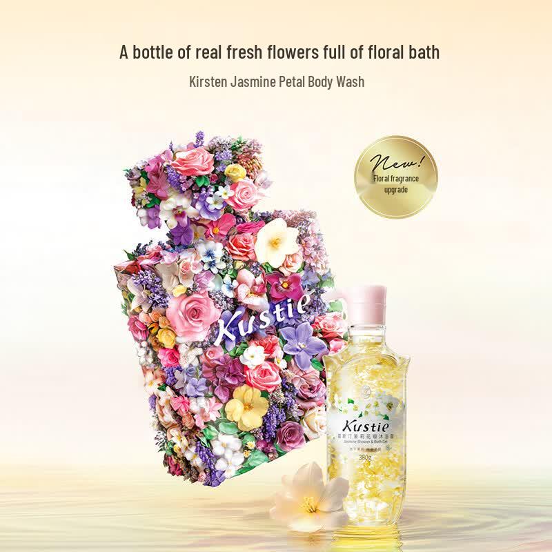 Kustie Rose & Jasmine Petal Shower Gel Duo Pack