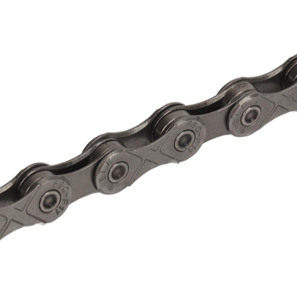 Bike Chain Carbon Steel High Strength 11 Speed Bike Chain with Buckles for Mountain Bikes Road Bikes Grey
