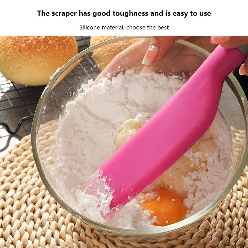 Heat Resistant Silicone Spatula Frying Pan Shovel Mixing Scraper Kitchen Bakeware Utensil Handle Scraper Cookware Tool
