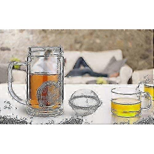 2-pack stainless steel mesh tea balls, 2.1 inches in diameter, tea strainer, tea filter