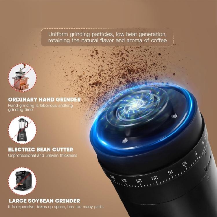 Portable Coffee Mill Coffee Grinder Rechargeable Grinding Machine Plastic Texture Suitable for Convenient Outdoor Use
