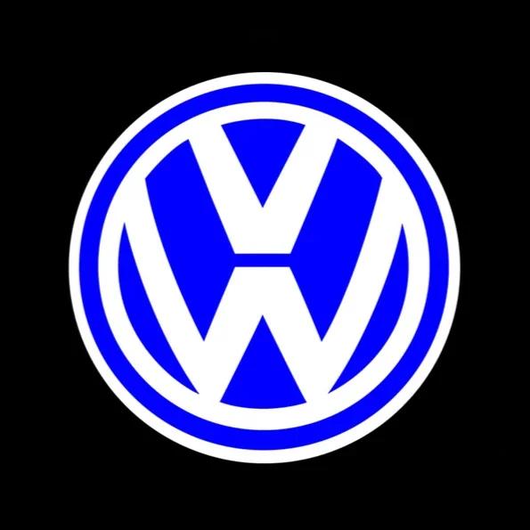 For VW Volkswagen Jetta MK5 Golf 2Pcs LED Car Door 3D Projector Courtesy Lamp Ghost Shadow Light For VW Passat B5 B5.5 2000-2010