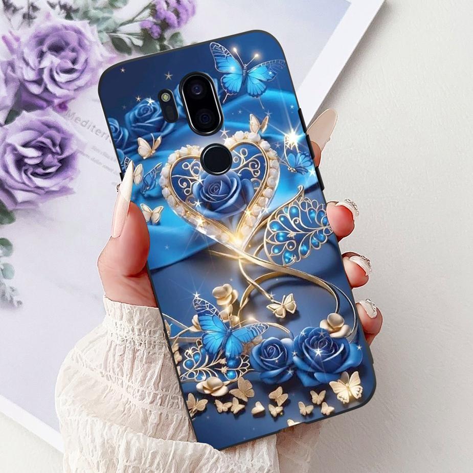 For LG G7 ThinQ Case Cute Cat Luxury Painted Cover Soft Slim Phone Case For LG G7 ThinQ G7Thinq LM-G710 G710 G7+ Back Cover Bags