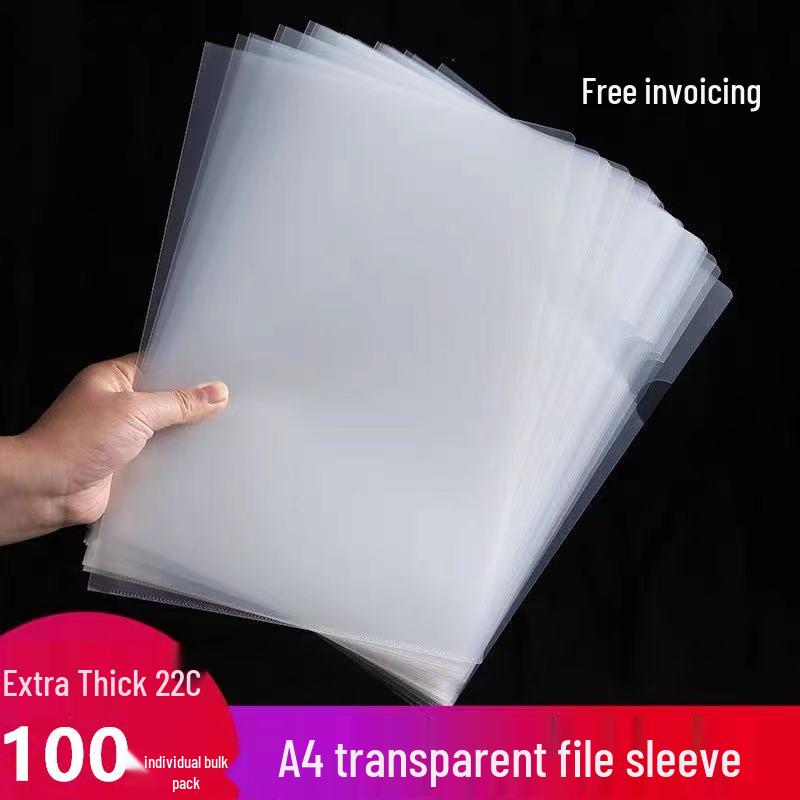 Transparent Waterproof A4 L-Type Folder with L-Clip for File and Contract Archive