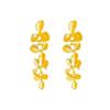 Stylish Metallic Tassel Flower Earrings with Niche Personality and Versatile Elegance