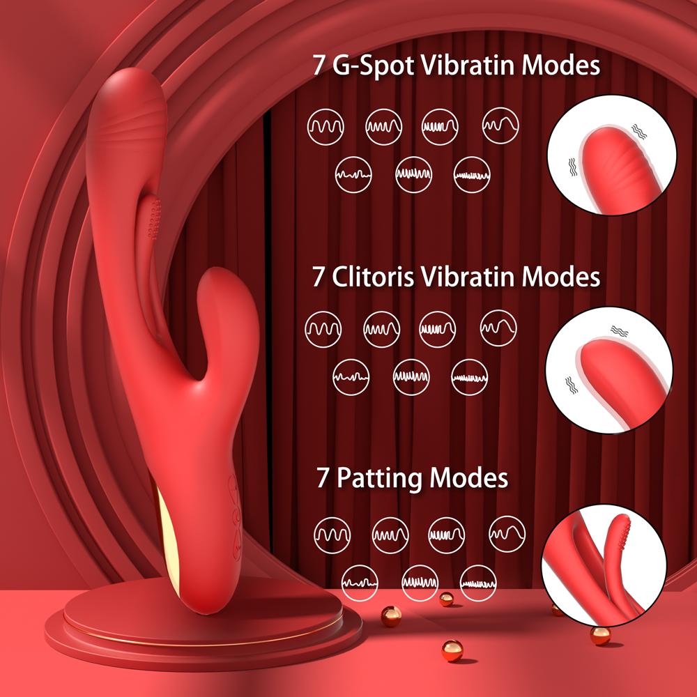Powerful Patting Flapping Vibrator for Women Clitoris Sucker G Spot Stimulator Sex Toy Female Rabbit Sucking Vibrators