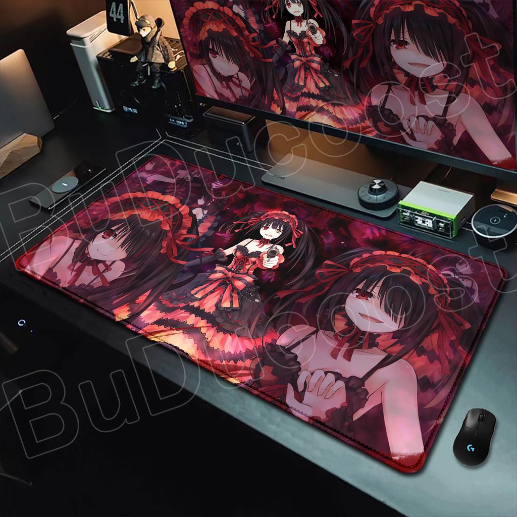 HD Printing Kawaii Girls Tokisaki Kurumi Mouse Pad Anime Date A Live Desk Mat Non-slip Mousepad Pc Computer Keyboard Accessories