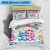 3PCS Rainbow Bears  3pcs Bedding,Including 3PCS Duvet Cover And 2pcs Pillowcases Perfect for Christmas,Ideal for Bedroom, Dormitory