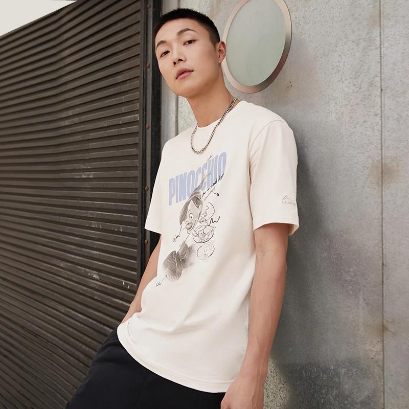 Li Ning x Disney T Shirt Men's White Sand Gray AHSS449-7
