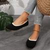 Flat-bottomed women's new style fashionable knitted breathable sandals, suitable for autumn wear Circular toe design Sizes 36-43