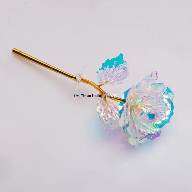 Qixi Valentine's Day Multicolor Crystal Rose Ornament