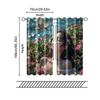 2 Pcs   Filtering Curtains (excluding Rods   Non-movable   Without Batteries) Floral Woman for Use In Bedrooms and Living Rooms