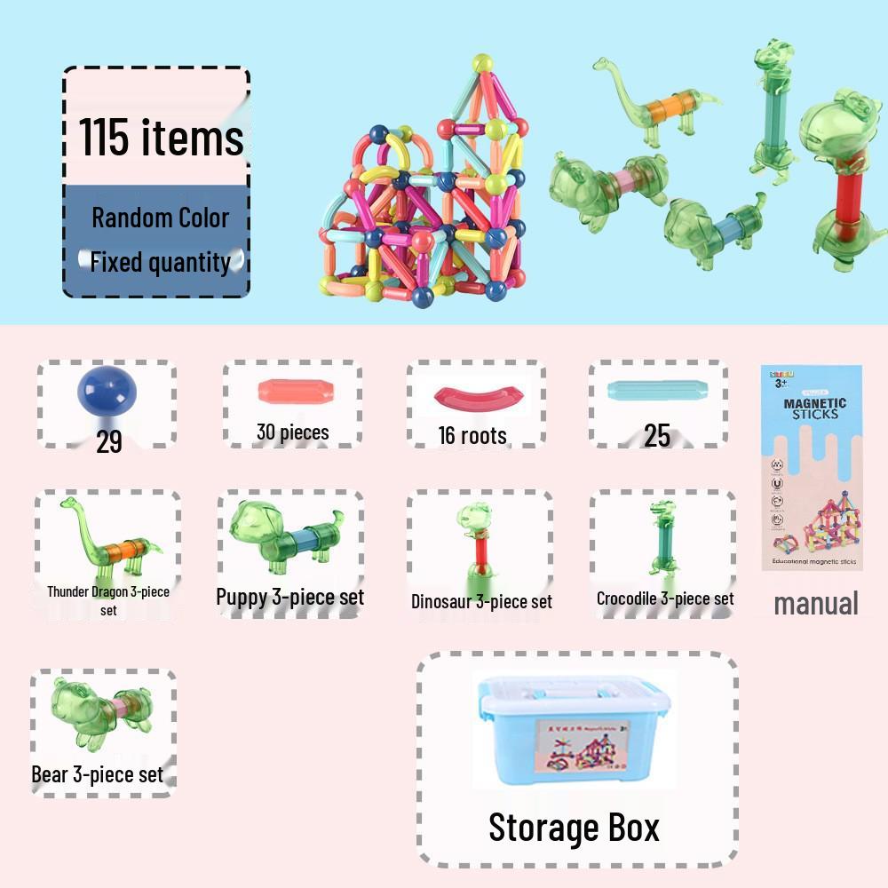 Large Magnetic Building Blocks for Children's Play and Relaxation