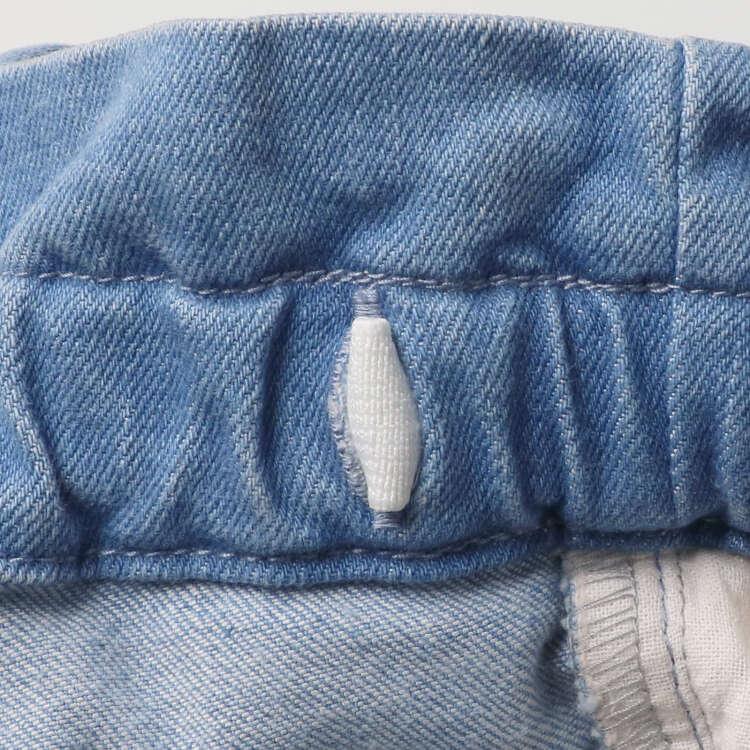 [Children's Clothing] Moujonjon (Moojeongjeong) Waist Frill Denim Tapered Pants 90cm-140cm M61000