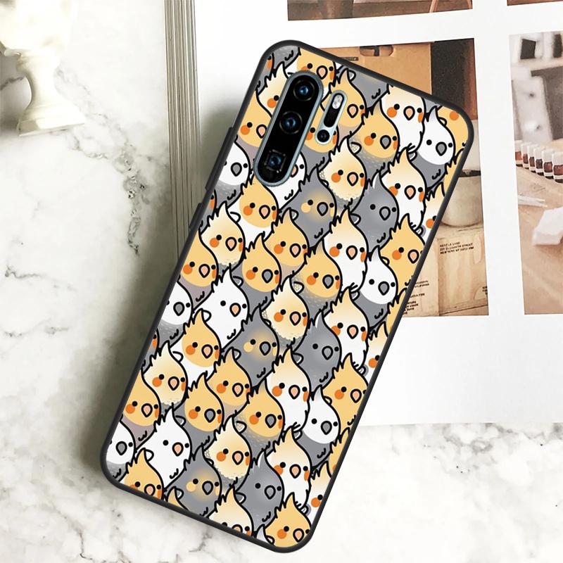 Cartoon Cockatiel Collage For Huawei Nova 10 SE 9 11 Pro Y60 Y70 Y90 Y61 Y91 Y72 Y73 12i 11i 8i P20 P30 P40 Lite Case