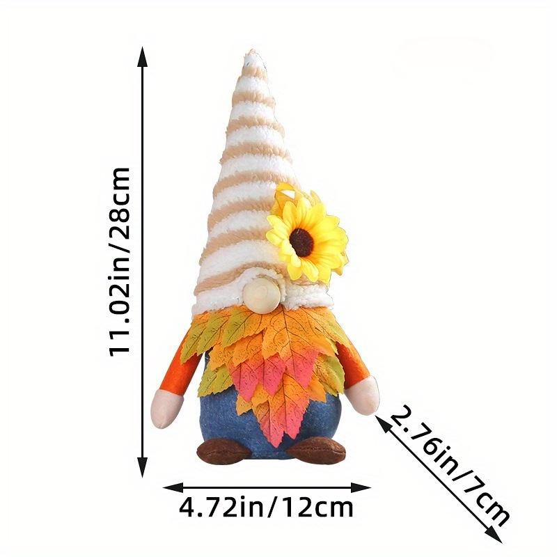 1Pc Harvest Festival Maple Leaf Doll Sunflower Plush Faceless Doll Ornaments for Home Holiday Party Decorations