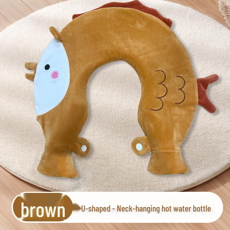 U-Shaped Neck & Shoulder Hot Water Bottle: Cervical Spine Heat Therapy & Shoulder Protector