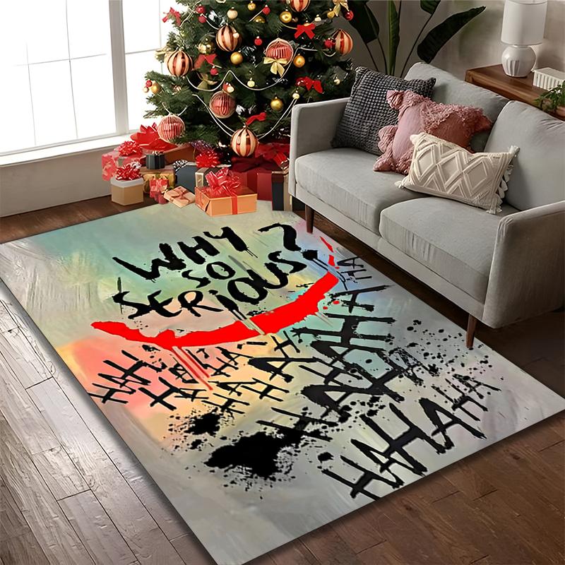 [JOKER Printed Carpet] Non-slip Office Rug, Cozy Area Carprt for Living Room Use, Soft Home Sofa Chair Mat