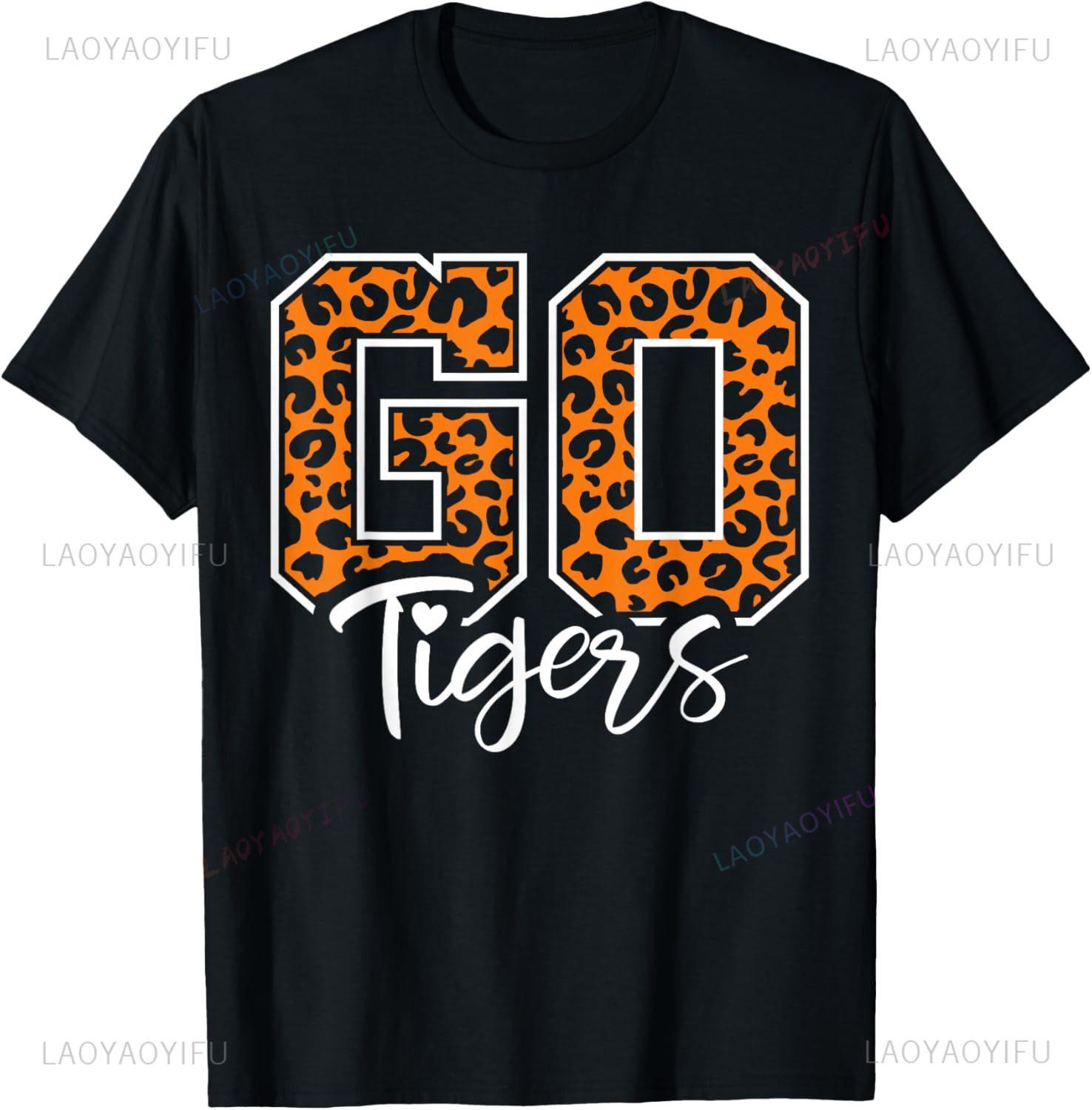 Tigers School Sports Fan Team Spirit Mascot Cute Heart TShirt Custom Printed Graphic T Shirts Unisexs Clothing Vintage Clothes S