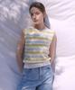 VLETI Stripe Viscose Knit Sleeveless (Ivory)