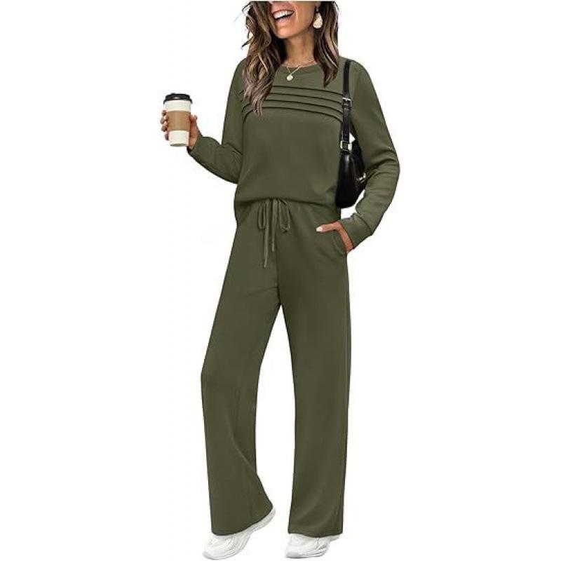 

2025 Autumn Casual Women s Long-Sleeve Two-Piece Suit M
