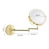 LED Lighted Wall-Mounted Double-Sided Magnifying Makeup Mirror for Bathrooms, Punch-Free Installation