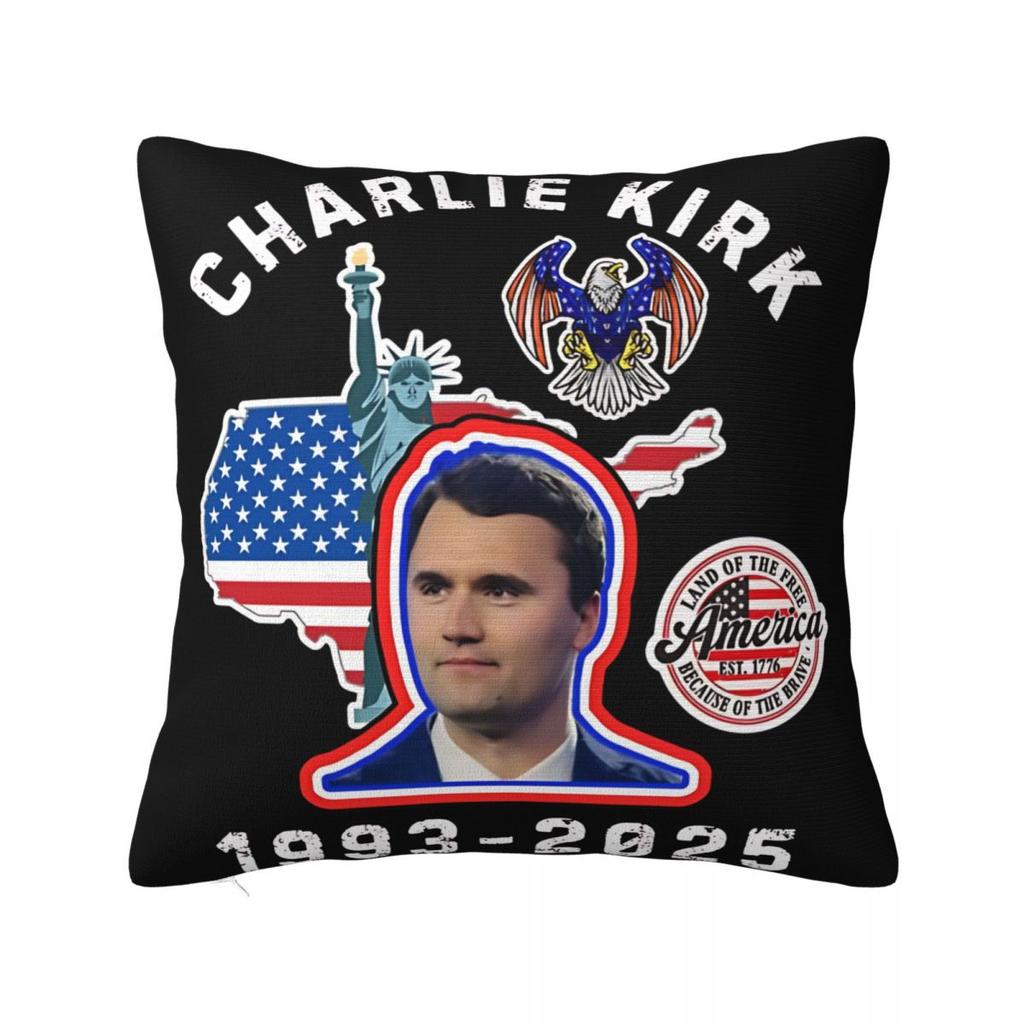 Decorative Pillowcase Charlie Kirk A True Patriot Merchandise Car Pillow Case Cover Zipper Multi Size