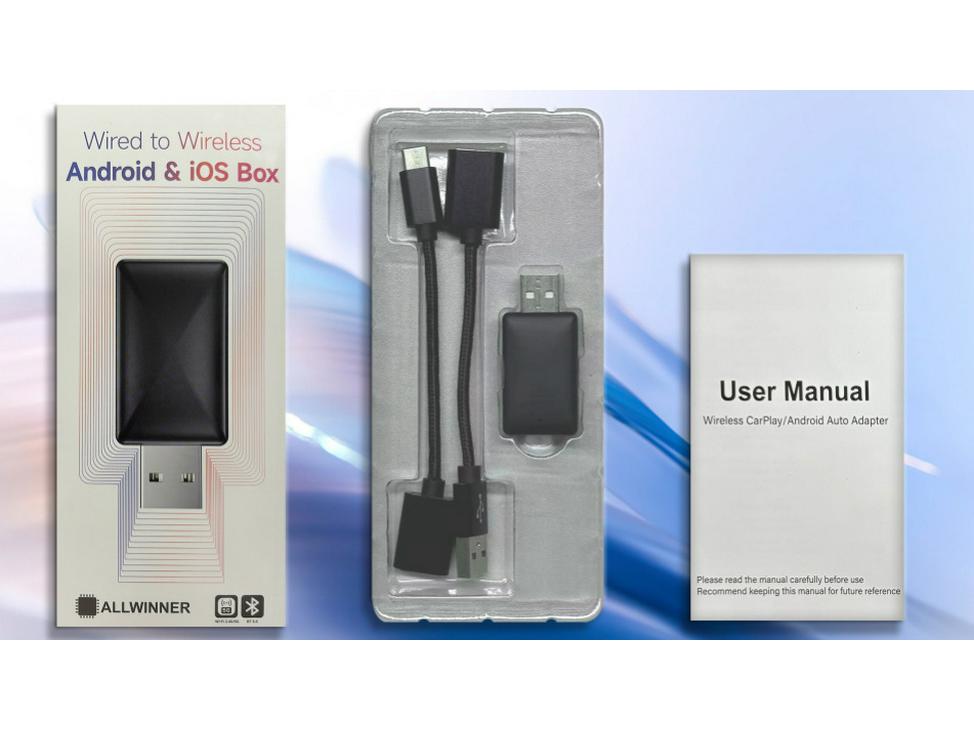 CarPlay Wired To Wireless Adapter for Apple & Android Auto