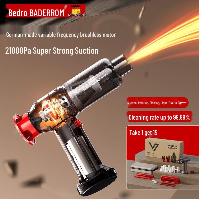 

Bedro Wireless Handheld Car Vacuum Cleaner - High Suction, Brushless, for Home & Garden Use