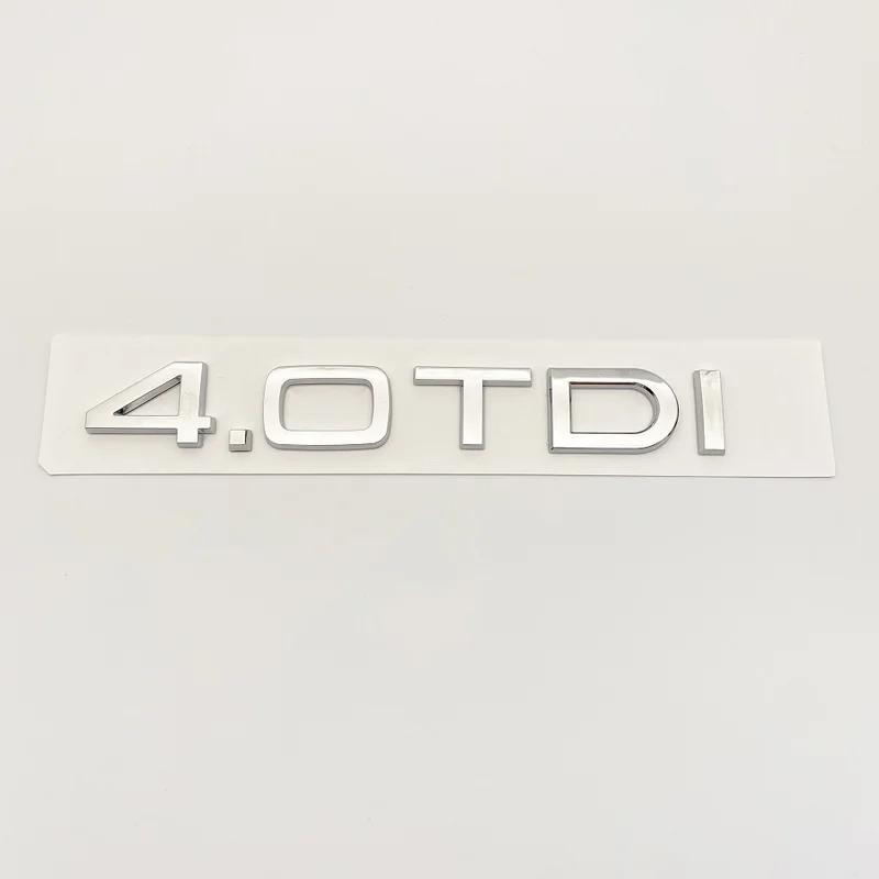 2026 Hot 3D ABS Car Trunk Sticker Chrome Silver 2.0 2.5 3.0 4.0 5.0TDI 30 35 40 45 50 55 TDI For qaz13 A1 A3 A4 A5 A6 A7 A8 Q2 Q3 Q5 Q7 TT