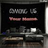 Among Us Custom Name Wall Tapestry Aesthetic Wall Hanging Printed Fabric Blanket Decorative Tapestries for Bedroom Living Room Home Decor