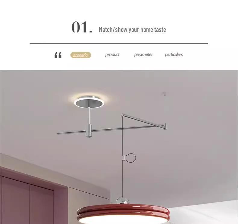 Modern UFO Chandelier: Adjustable Dining Room Light with Full Spectrum Eye Protection