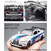 1/32 BWM-M4 Alloy Car Model High Simulation Diecasts Toy with Sound and Light Pull Back Vehicles Decoration Toys for Kids