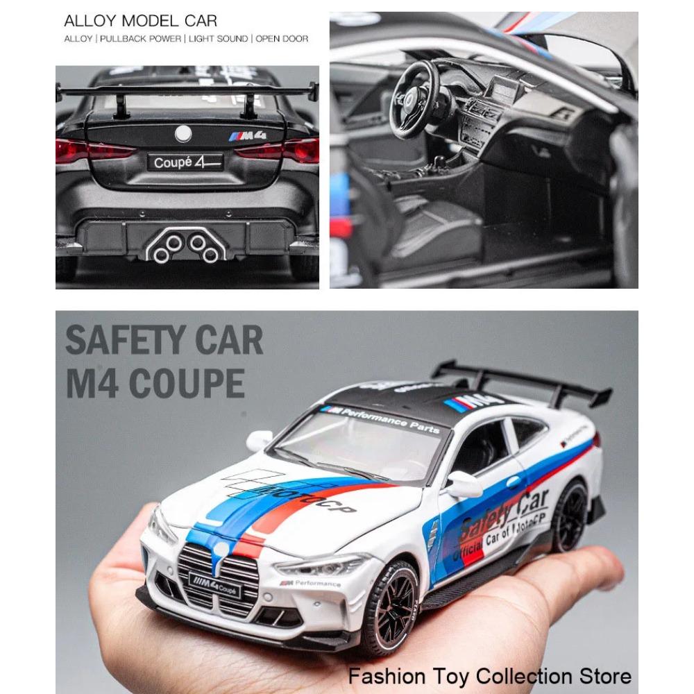 1/32 BWM-M4 Alloy Car Model High Simulation Diecasts Toy with Sound and Light Pull Back Vehicles Decoration Toys for Kids