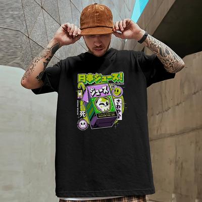 Skull Poison The Last Drink In The Night Mans Short Sleeve Creative Funny Vintage Tops Casual Trend Cotton T-Shirts Men Clothing#Color