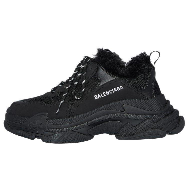 Balenciaga Triple S Fake Fur Black 668563W3CQ51000
