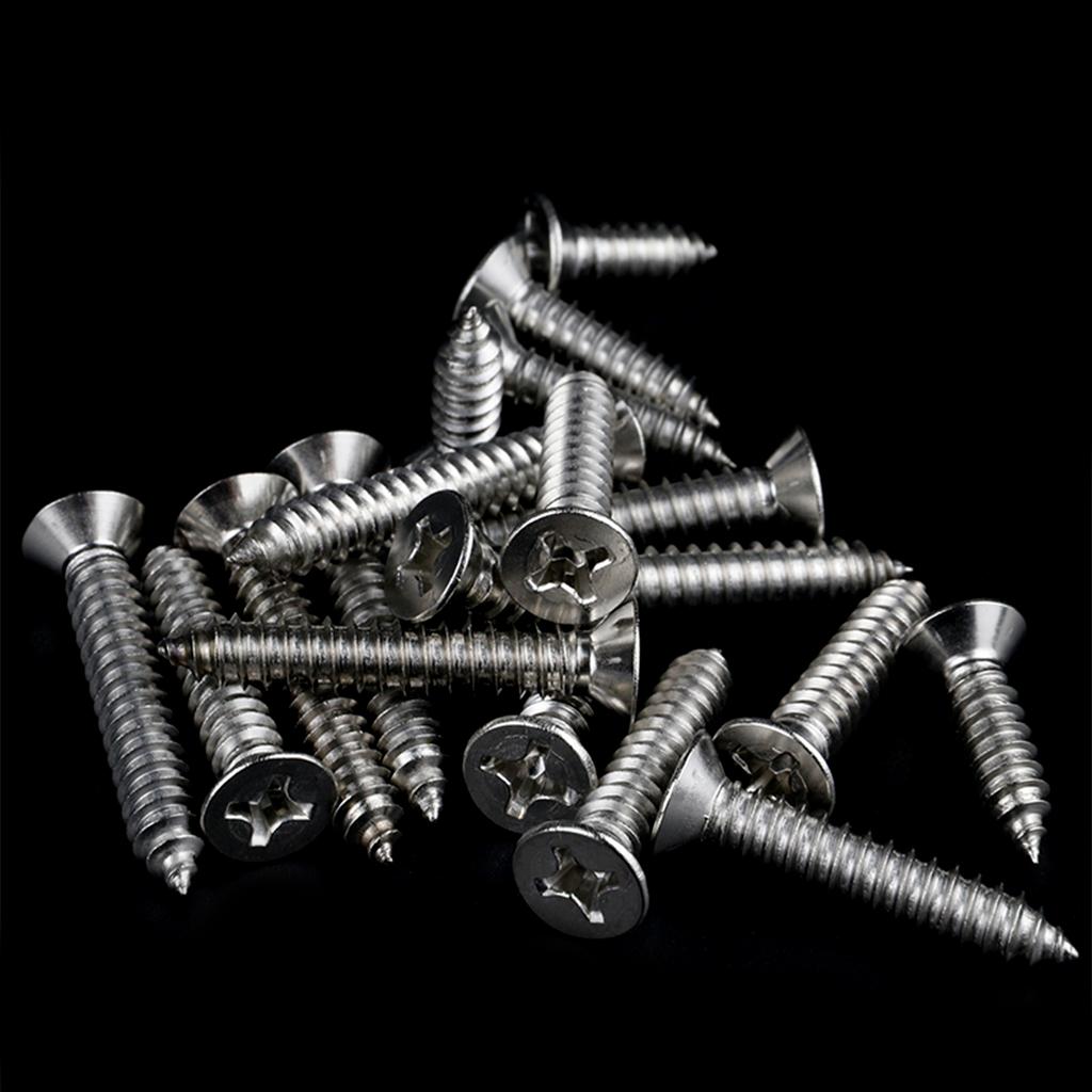 800Pcs M2 Self Tapping Screw for Cross Countersunk for Head Wood Screw Set 304 Stainless Steel Phillips Flat for Head Sc