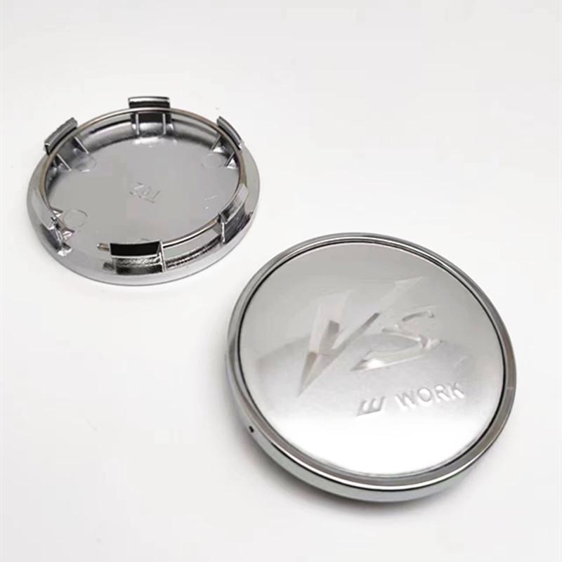 4pcs 62mm 58mm Wheel Center Cap VS W Work Car Styling Rims Hubs Cover Dustprrof Accessories