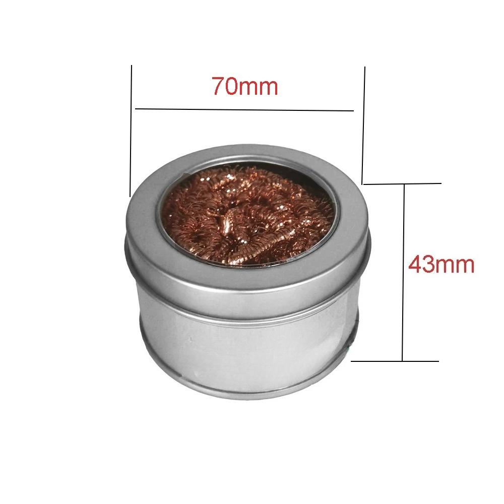 

Cleaning Ball Desoldering Soldering Iron Mesh Filter Cleaning Nozzle Tip Copper Wire Cleaner Ball Metal Dross Box Clean Ball