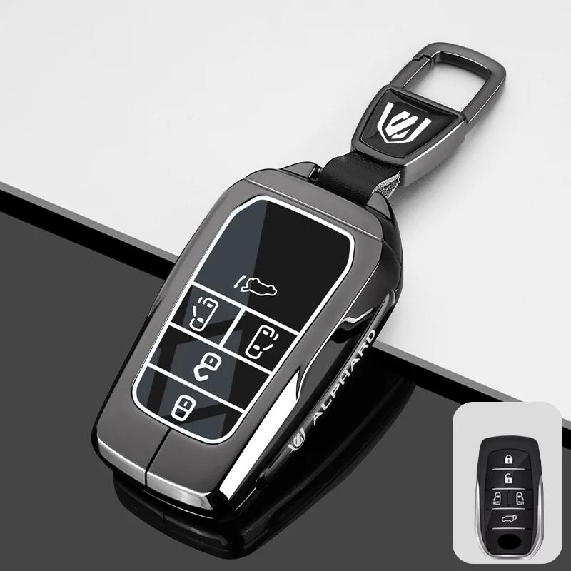 ANY1 Zinc Alloy Car Smart Remote Protector Car Key Case Cover Styling Accessories For Toyota Vellfire Alphard 30 Series Previa Tarago