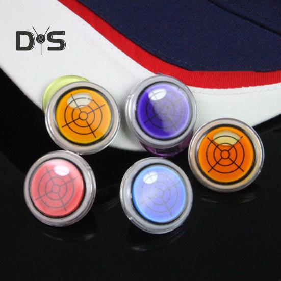 1/5 ks Značkovač golfových míčků Klip na kulatou čepici s funkcí úrovně Magnetická spona na značkovač golfového míčku Klip na čepici golfového míčku Značkovač čáry Golfové příslušenství