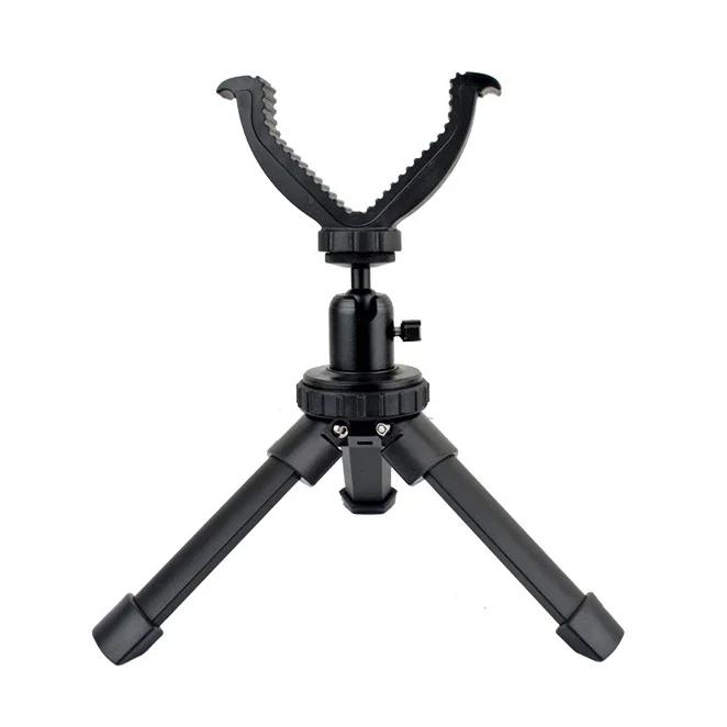 Aluminum Rest Tripod Durable Adjustable Height Rifle 360 Degree Rotation V Yoke Stand Portable Construction For Target Shooting
