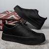 Mode Klassische Marke Herren Echtleder Schuhe Frühling Herbst Neuer Stil Dickbesohlte Slipper Mode Herren Business Casual Schuhe
