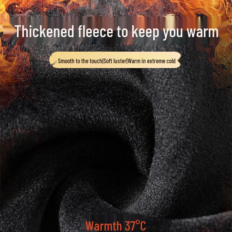 Wassup Sohot Męskie spodnie casualowe z prostą nogawką, ocieplane polarem