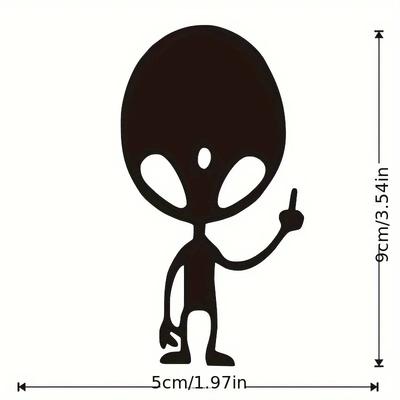 Car Aliens Reflective Film Material Decals Car Personalized Stickers Body Door Rear Glass Car Stickers
