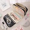Large Capacity Pencil Multifunctional Storage Bag for Makeup and Small Pen Pouch with Sticky Case for Elementary School Middle School High School