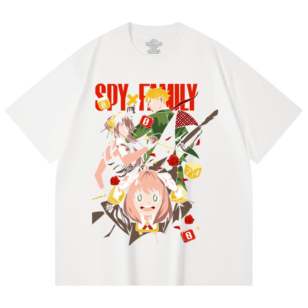 230 Gsm 100% Cotton Spy x Family V2 Print Unisex Heavy Cotton T Shirt