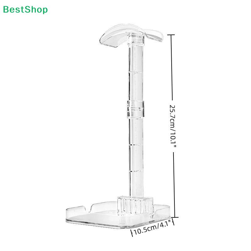 Clear Acrylic Headphone Stand with Phone Holder - Desktop Organizer for Gaming Headsets and Smartphones